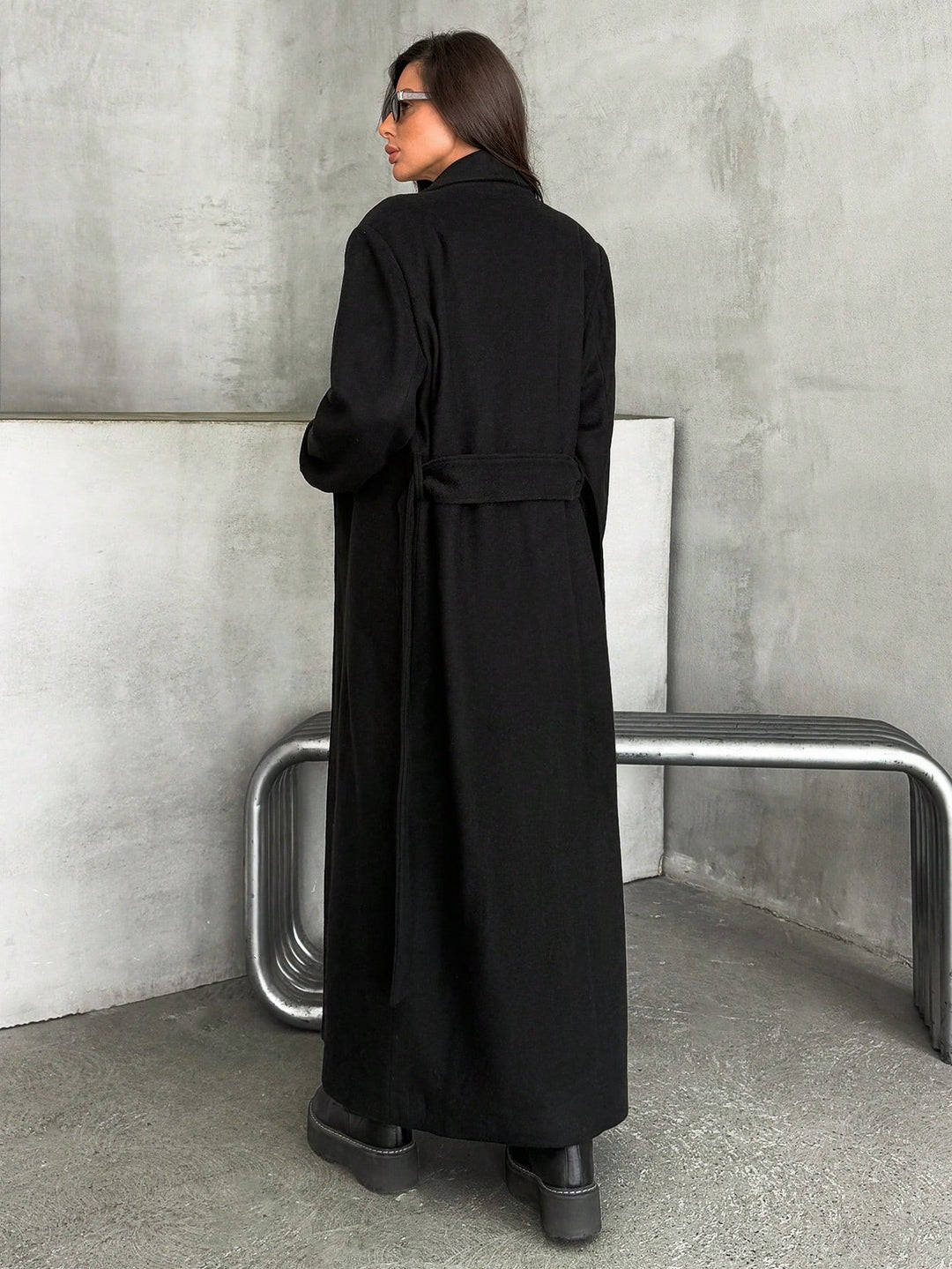 Palton lung SHEIN, negru