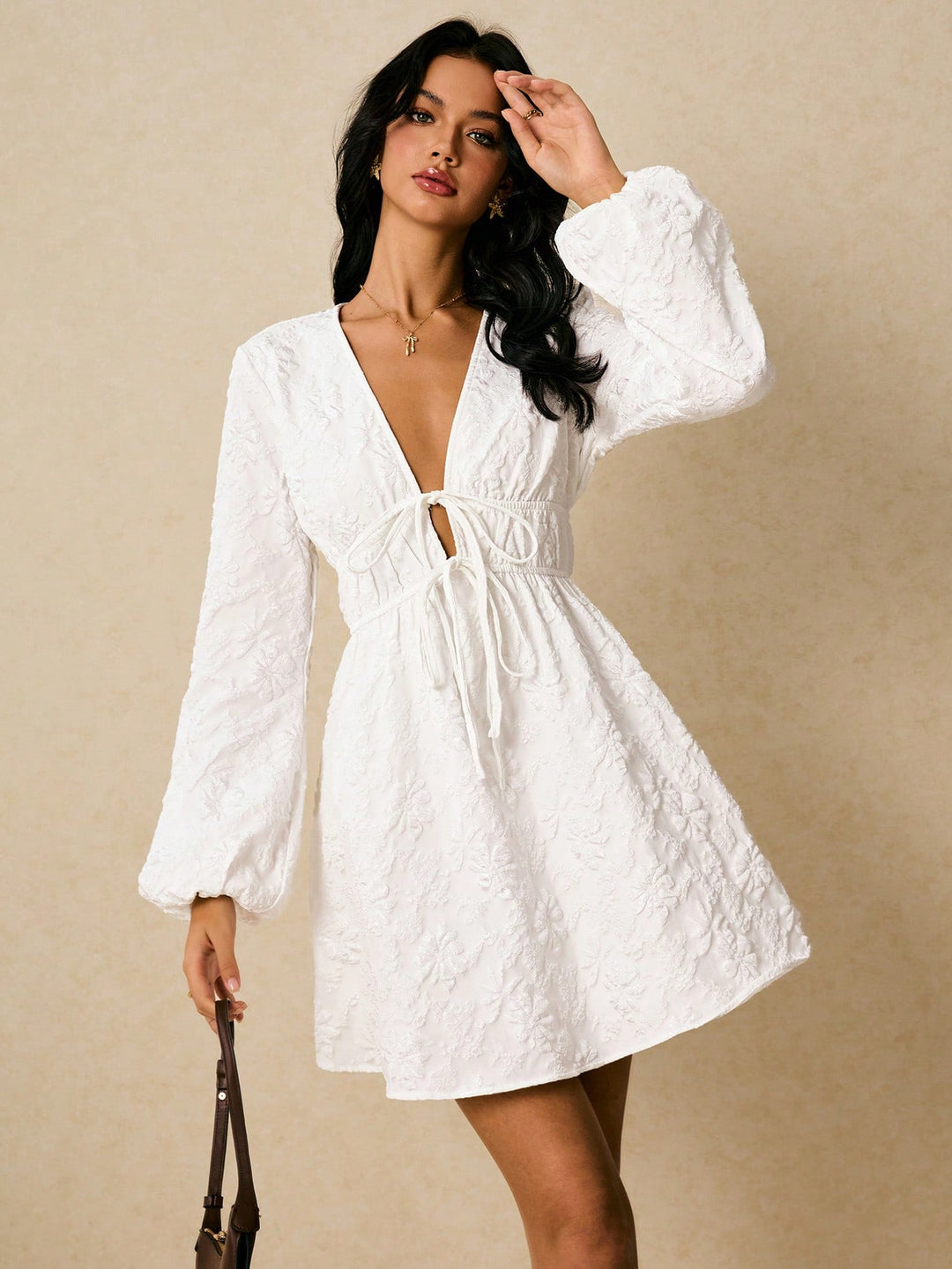 Rochie mini SHEIN, alb