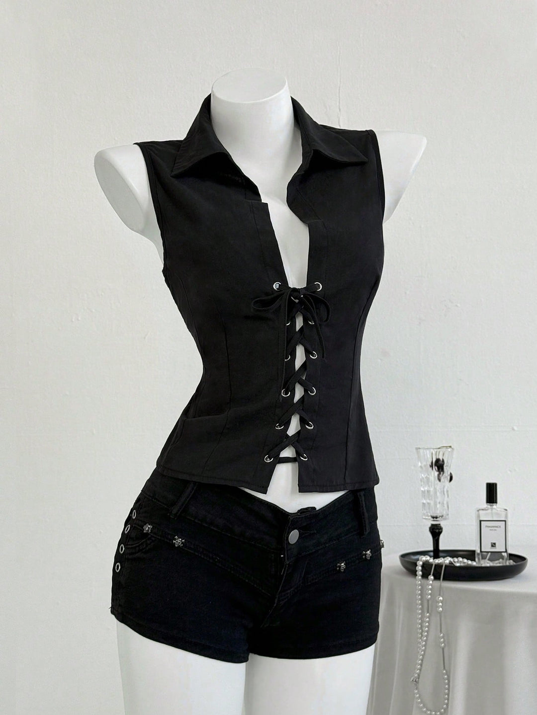 Top SHEIN, negru