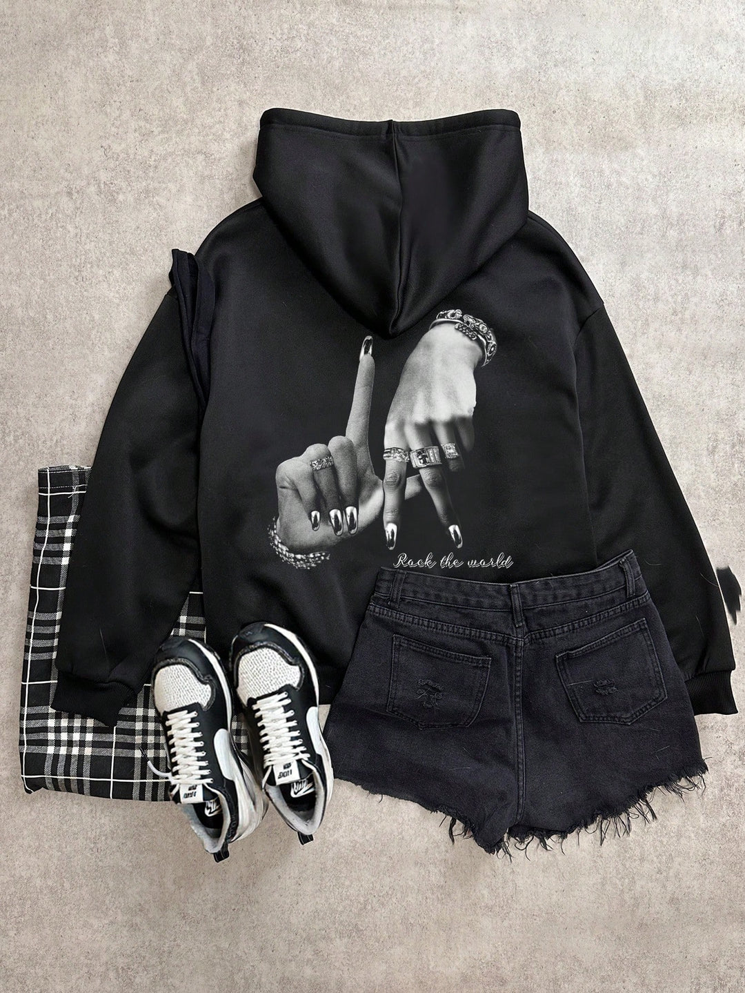 Hanorac Shein, negru