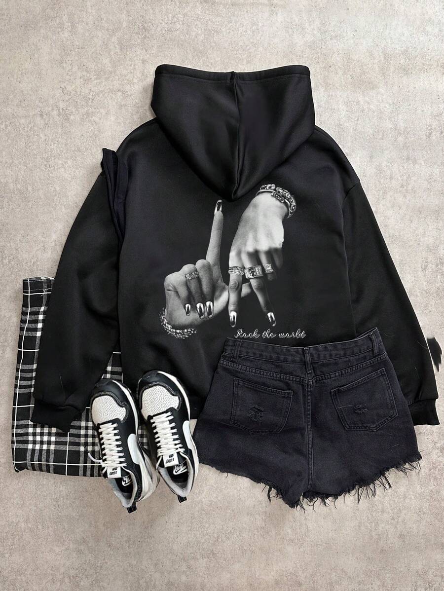 Hanorac SHEIN, negru