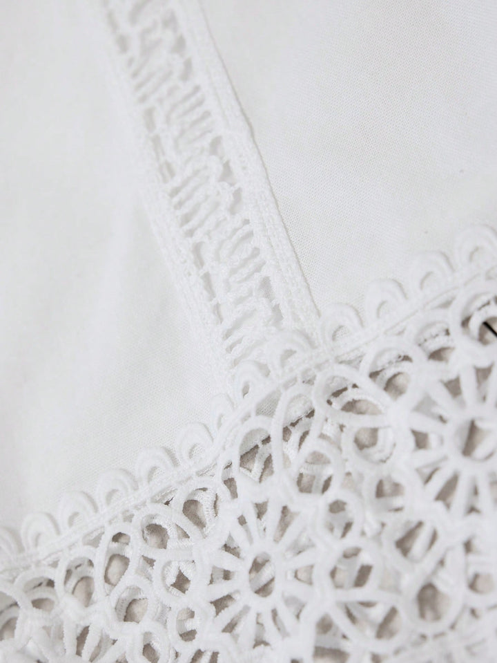 Pantaloni SHEIN, alb
