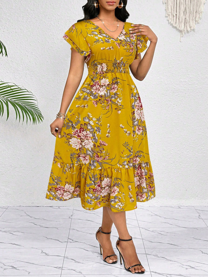 Rochie midi SHEIN, galben