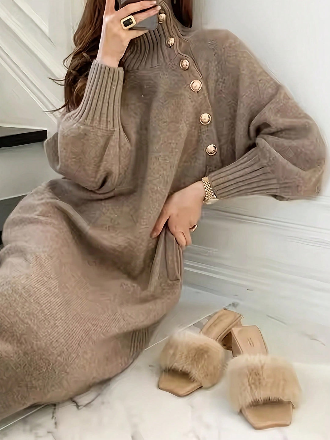 Rochie SHEIN, kaki