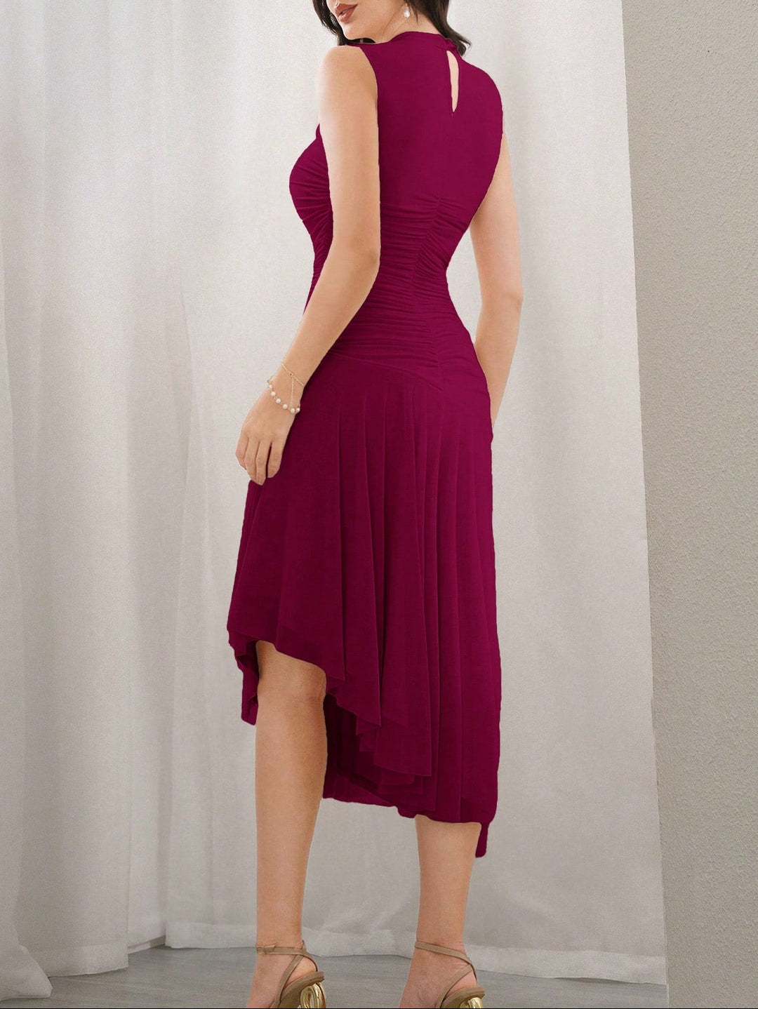 Rochie midi SHEIN, vișiniu