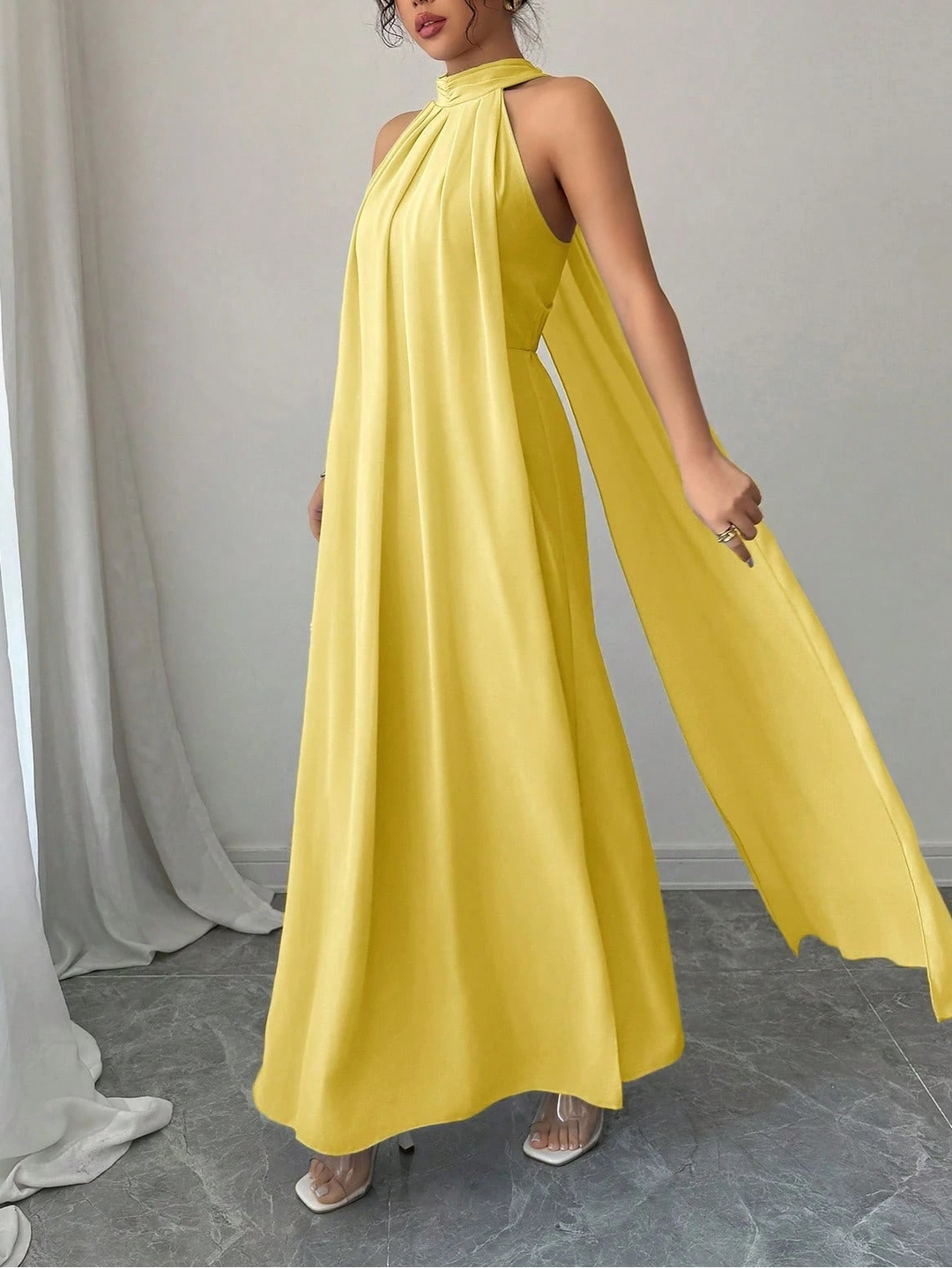 SHEIN maxi ruha, sárga