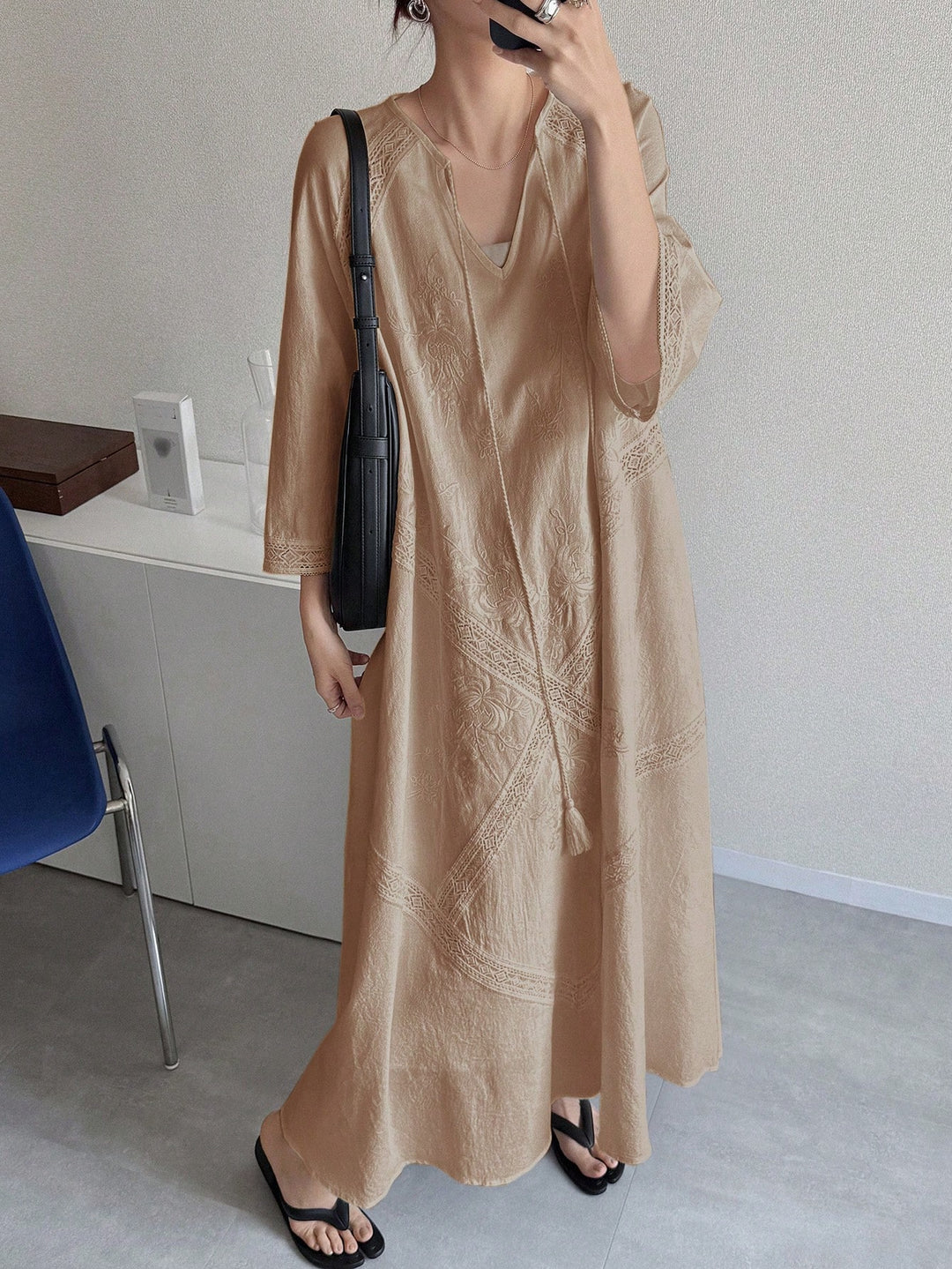 Rochie maxi Shein, bej