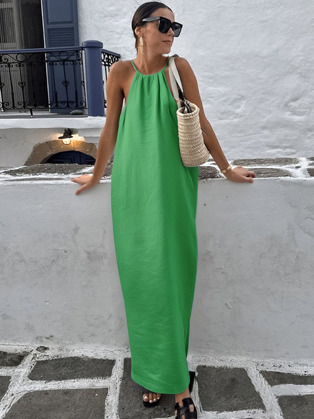 SHEIN maxi ruha, zöld