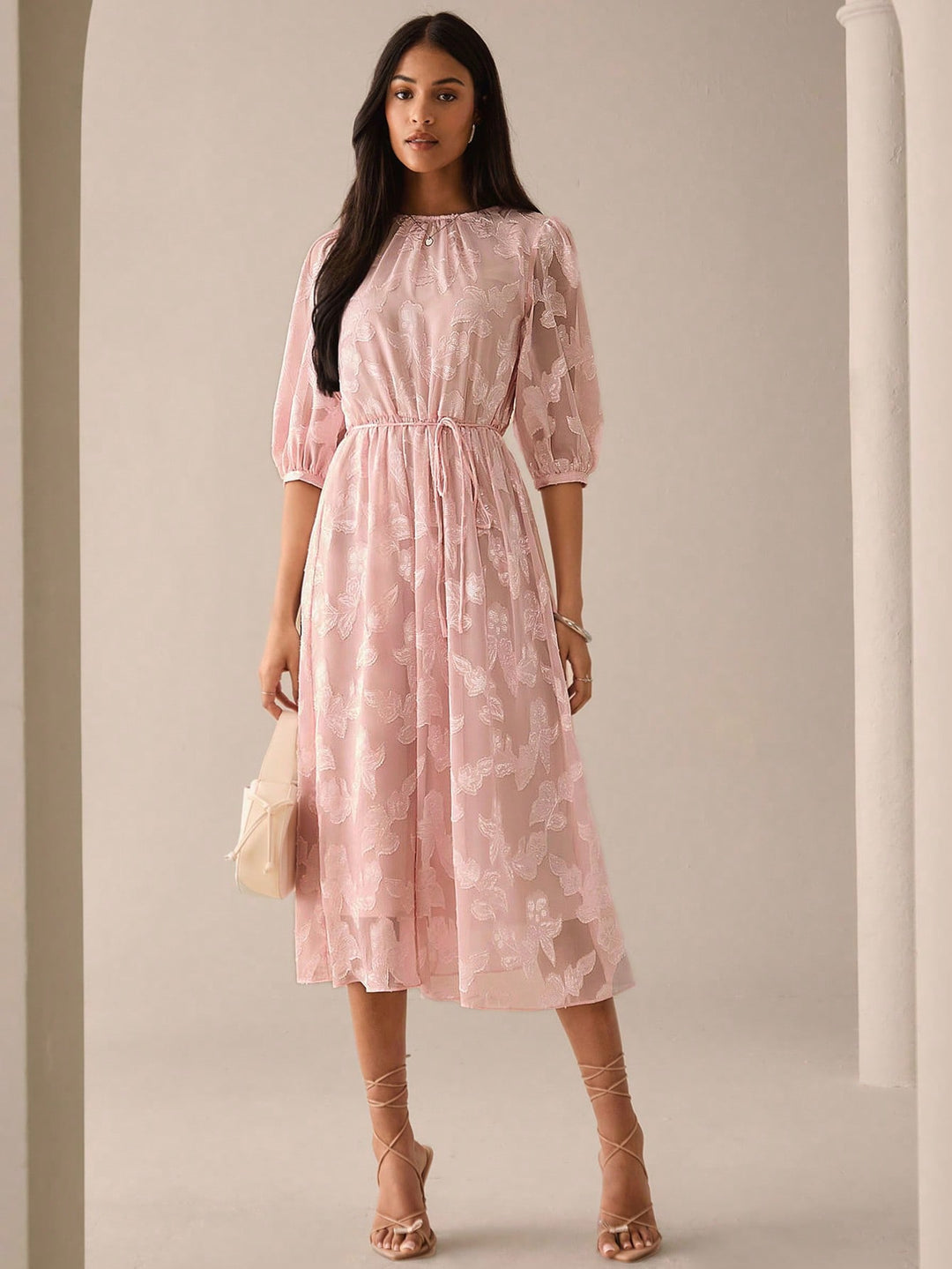 Rochie midi SHEIN, roz