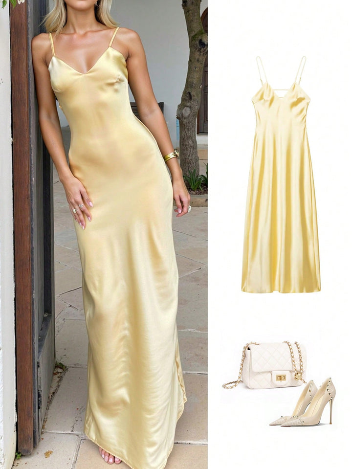 Rochie maxi SHEIN, galben