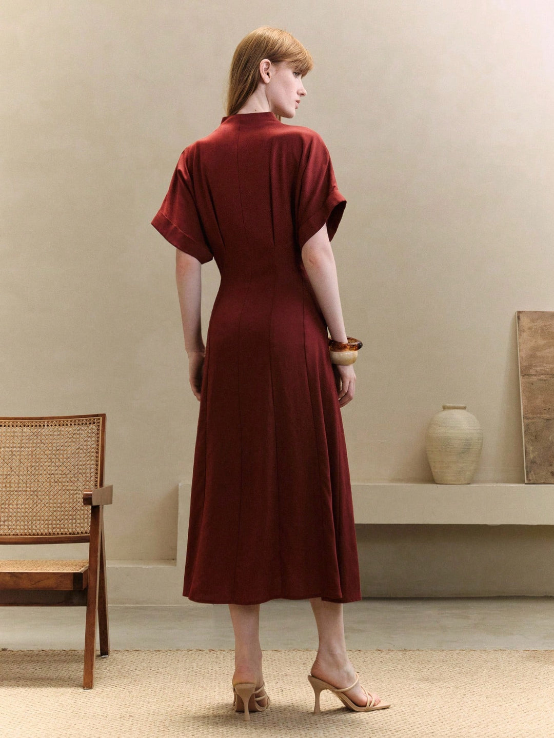 Rochie maxi SHEIN, vișiniu