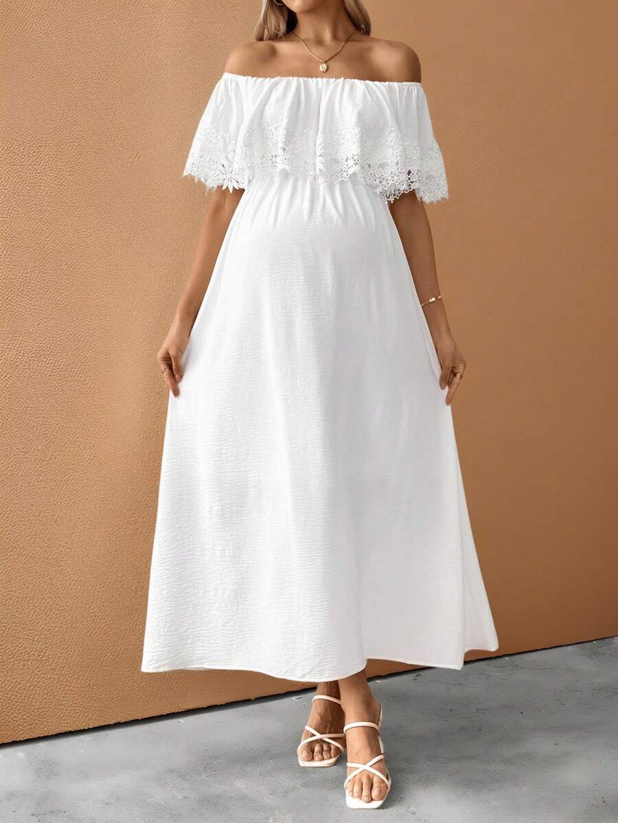 Rochie maxi SHEIN, alb
