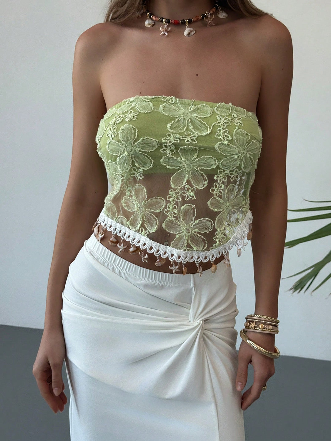 Top SHEIN, verde