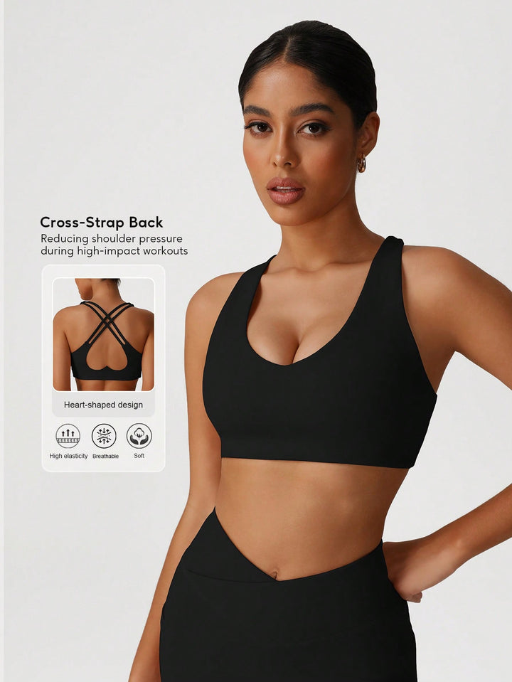 Bustieră sport SHEIN, negru