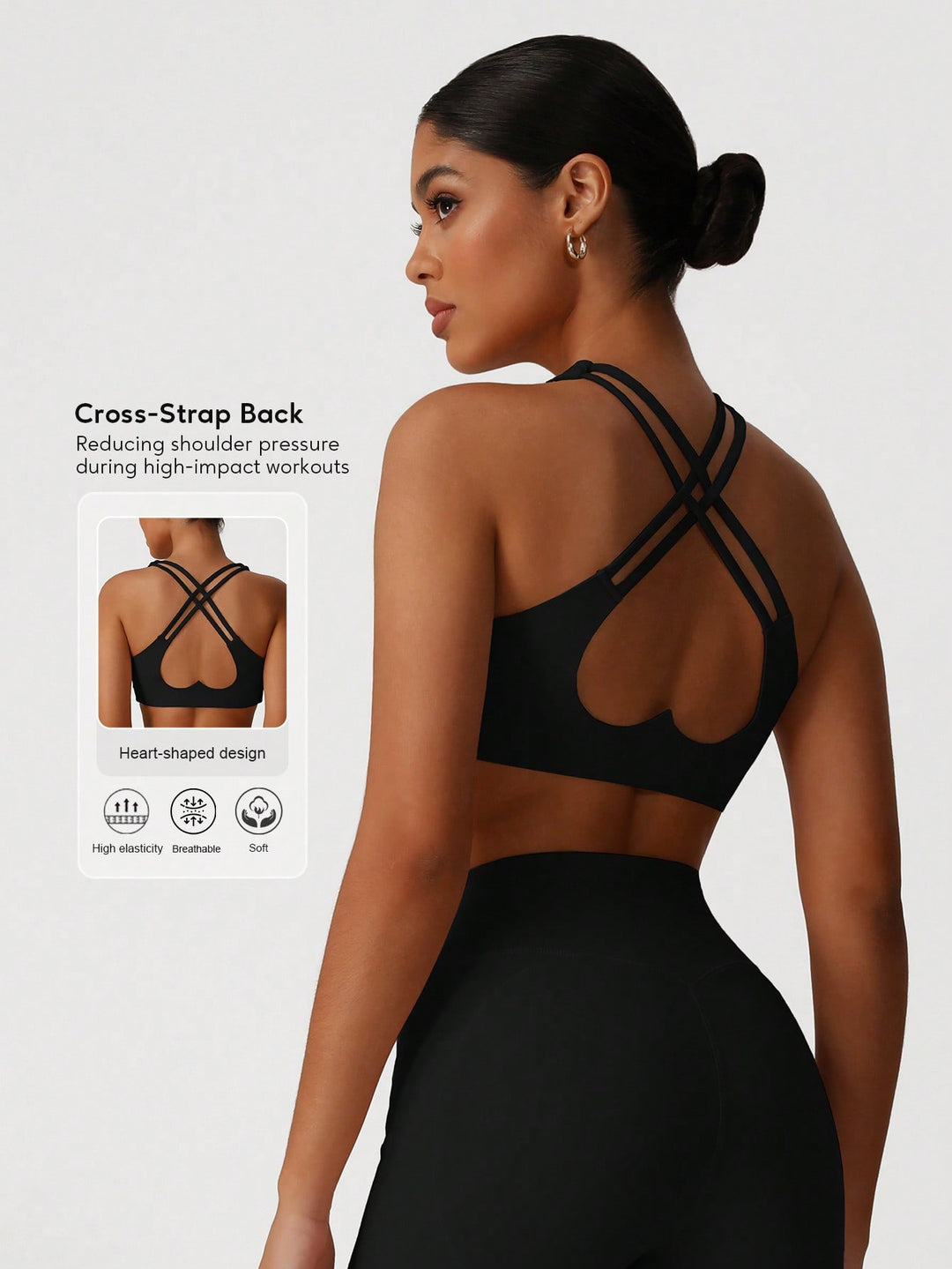 Bustieră sport SHEIN, negru