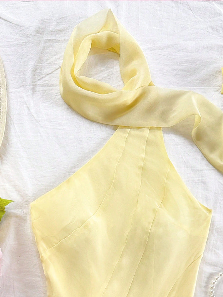 SHEIN mini ruha, sárga