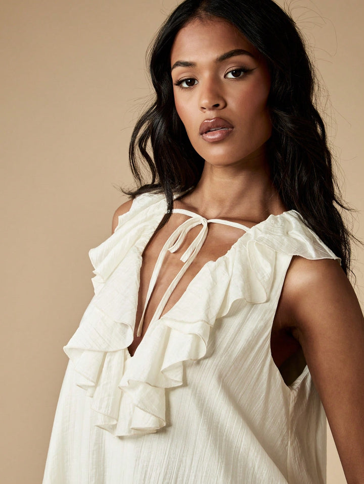 SHEIN mini ruha, krém
