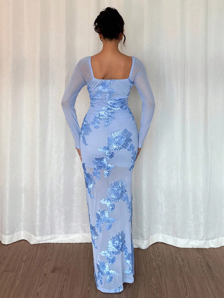 Rochie maxi SHEIN, albastru