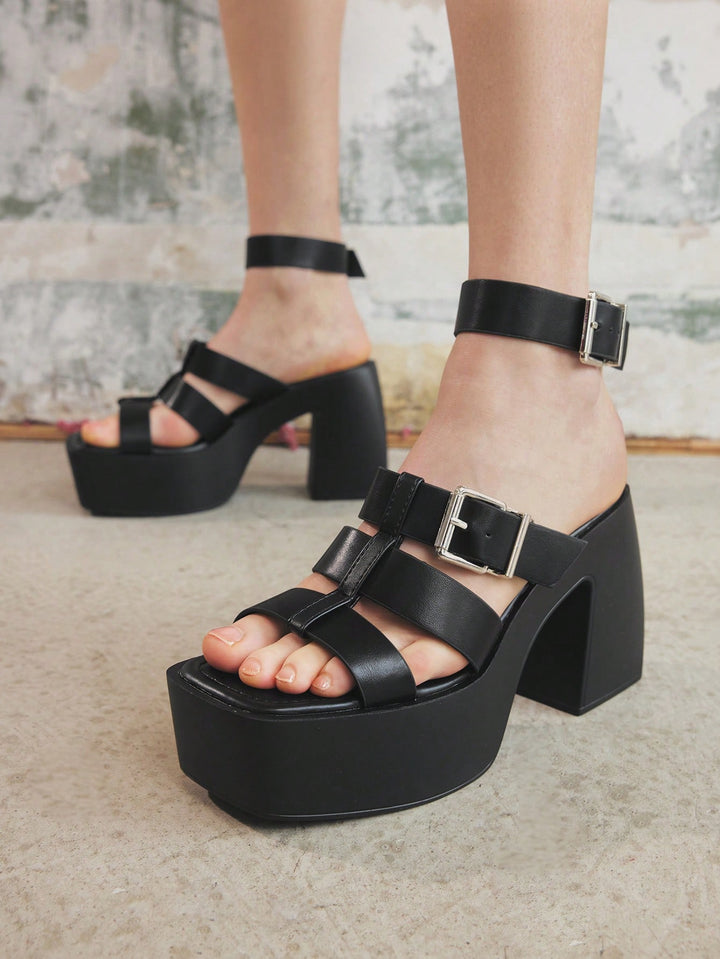 Sandale SHEIN, negru