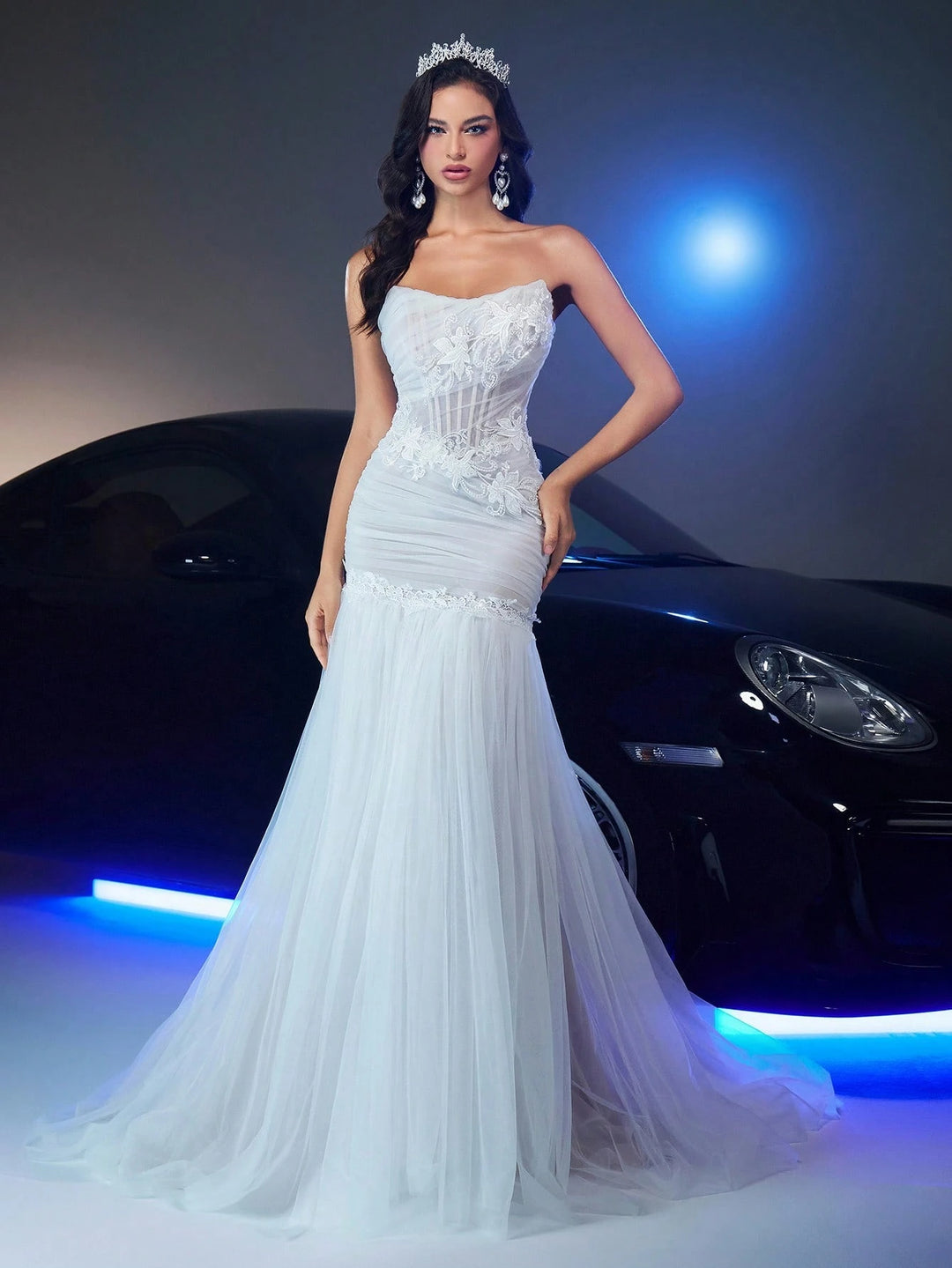 Rochie de ocazie și bridal SHEIN, alb