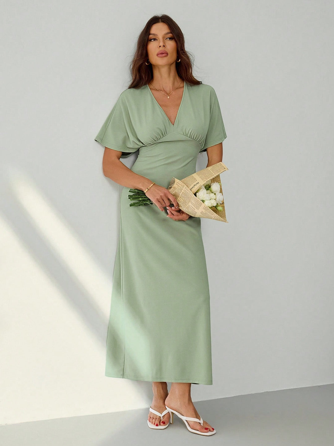 Rochie maxi SHEIN, verde