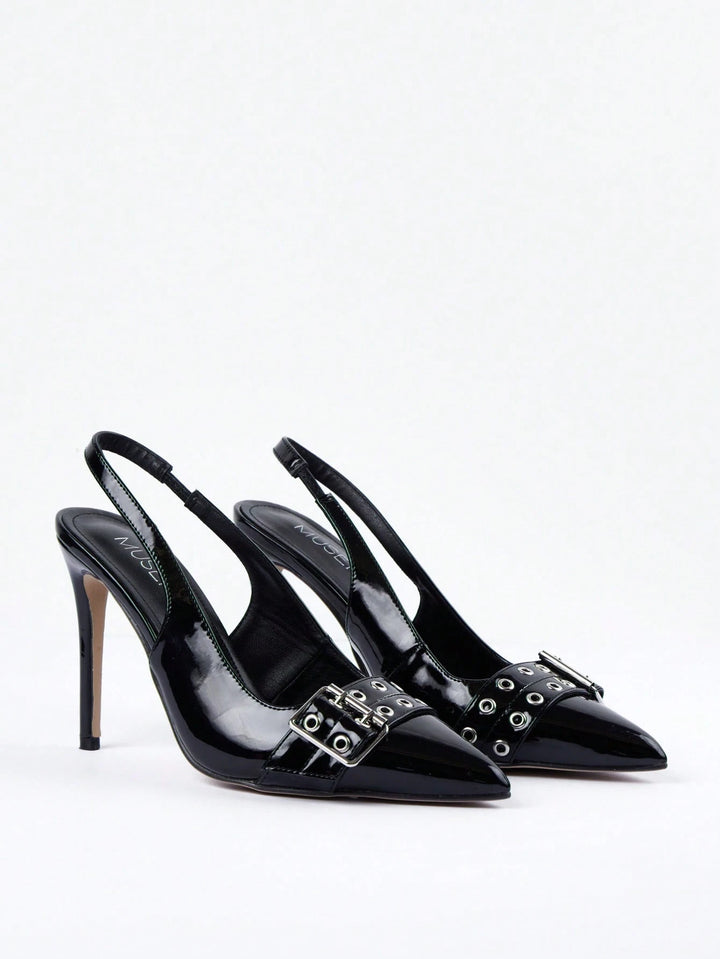 Pantofi cu toc SHEIN, negru