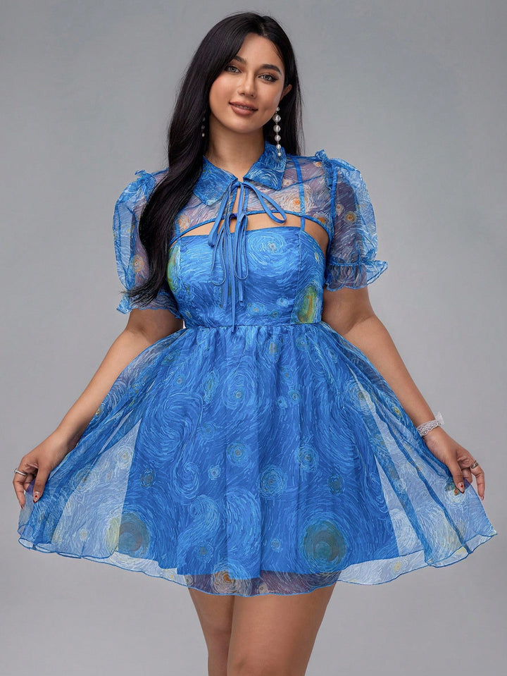 Set rochie și bolero SHEIN, albastru