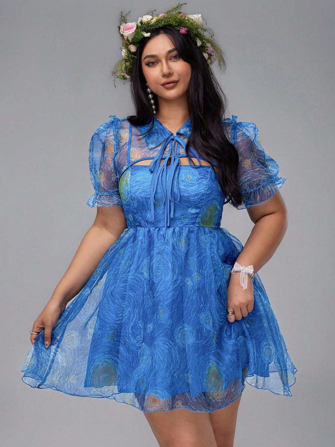 Set rochie și bolero SHEIN, albastru