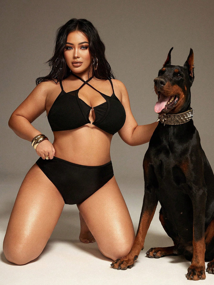 Costum de baie SHEIN, negru