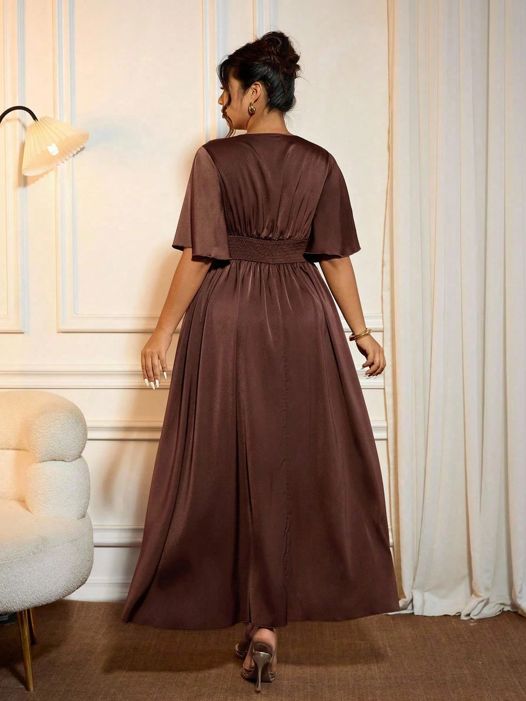 Rochie maxi SHEIN, maro