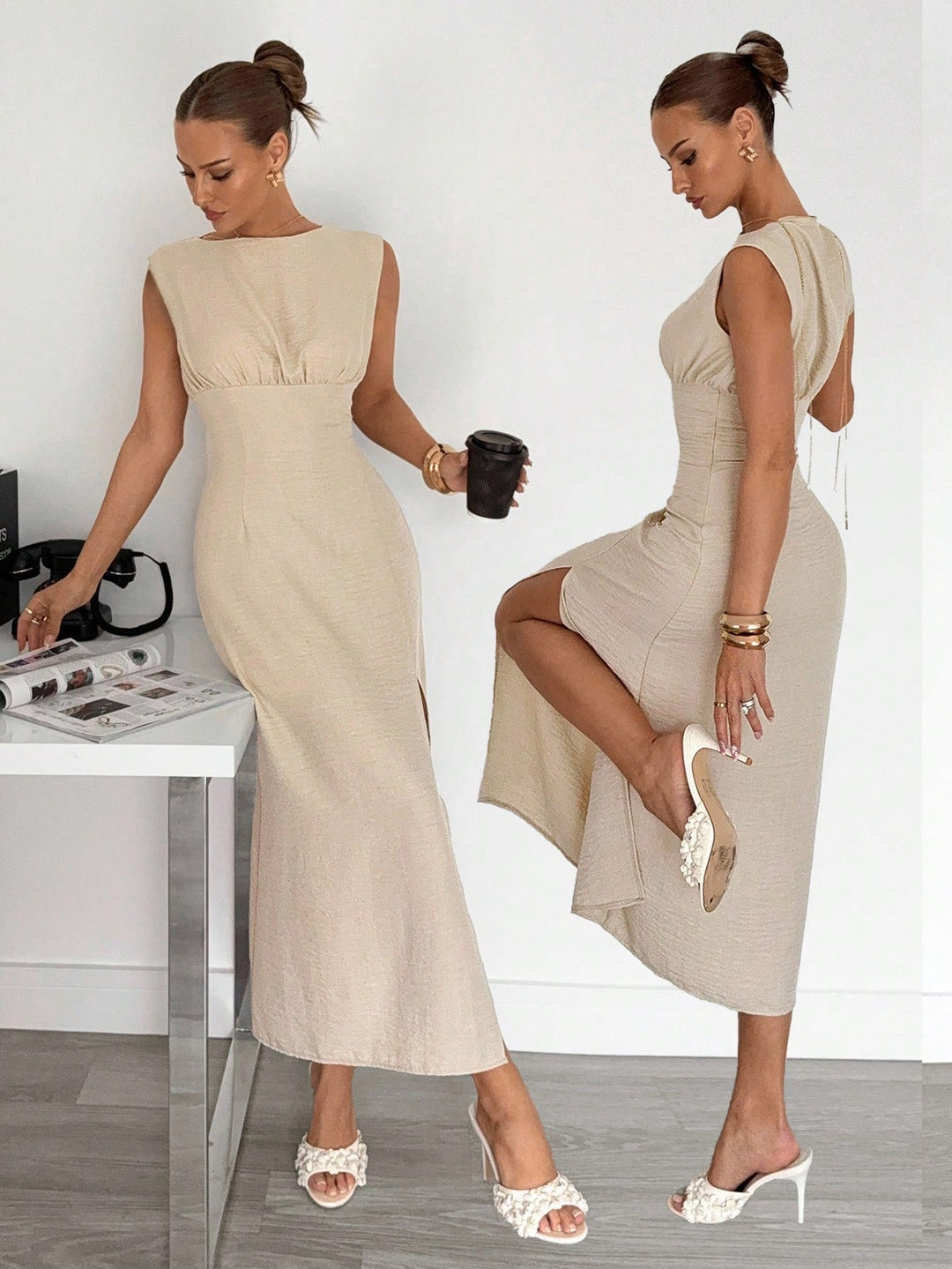 Rochie maxi SHEIN, portocaliu