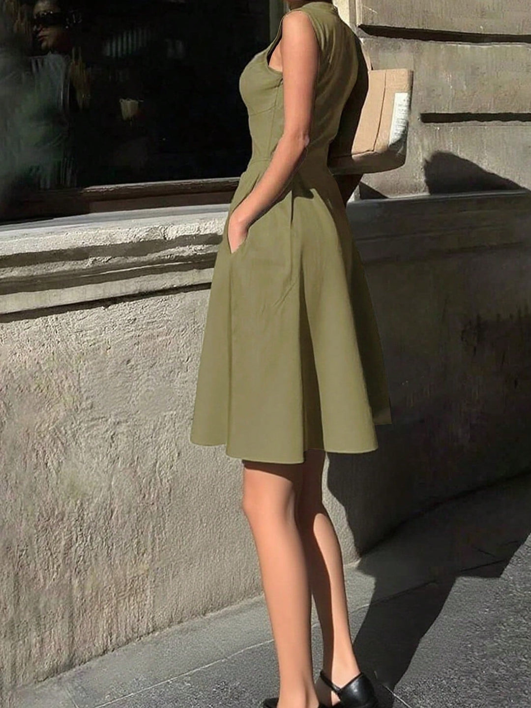 Rochie scurtă SHEIN, verde