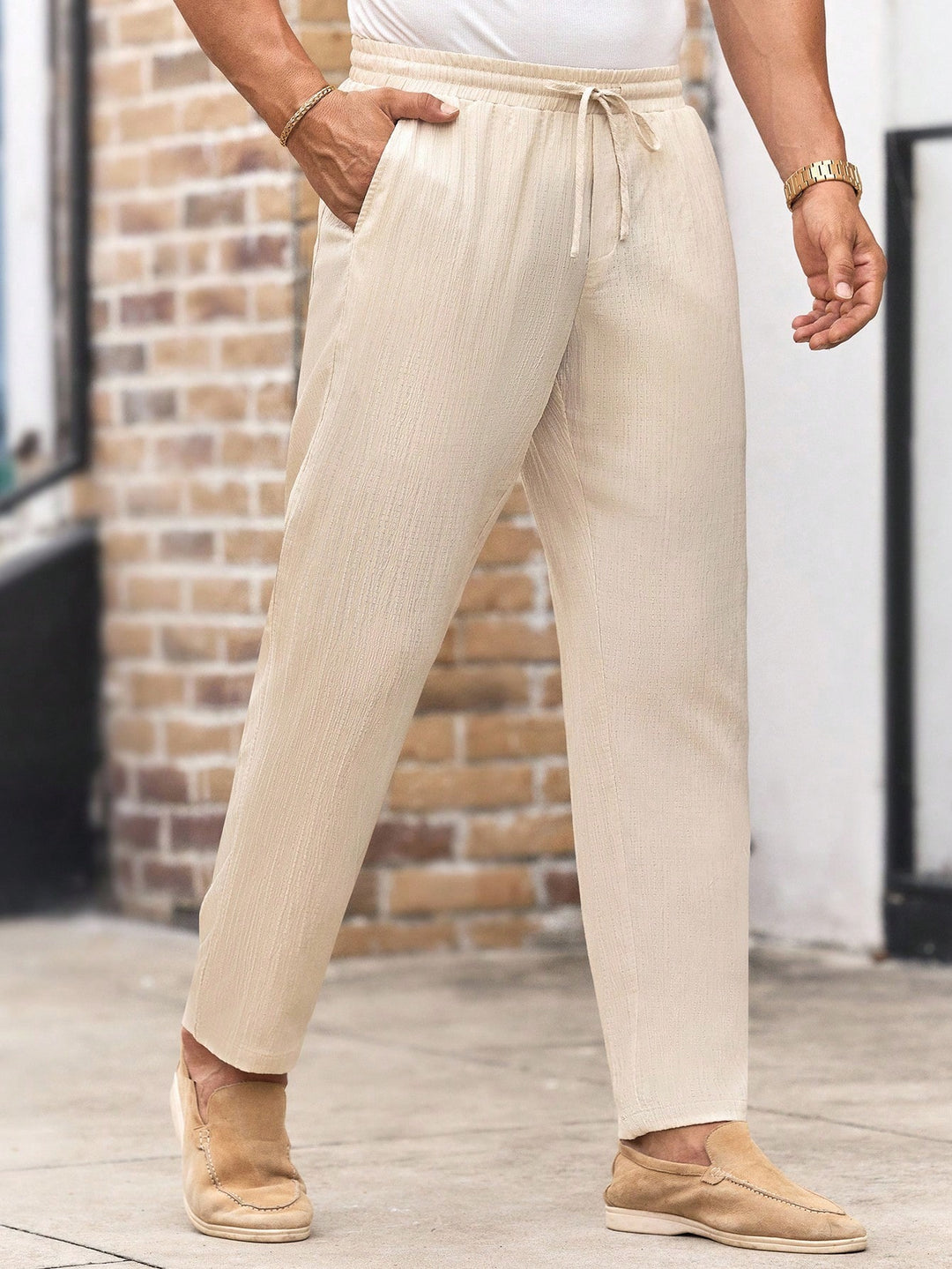 Pantaloni SHEIN, crem