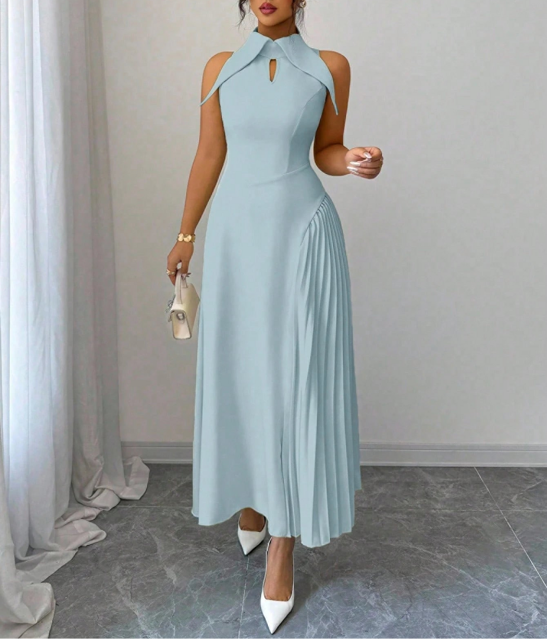SHEIN maxi ruha, kék