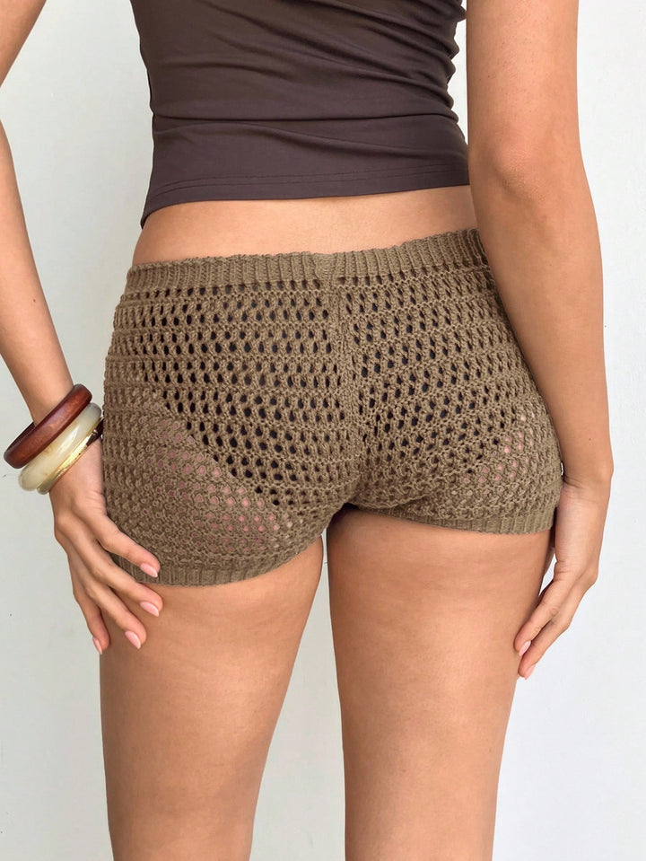 Pantaloni scurți SHEIN, maro