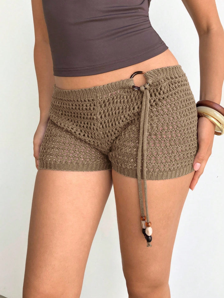 Pantaloni scurți SHEIN, maro