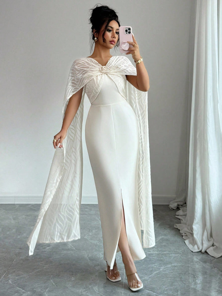 Rochie maxi SHEIN, bej