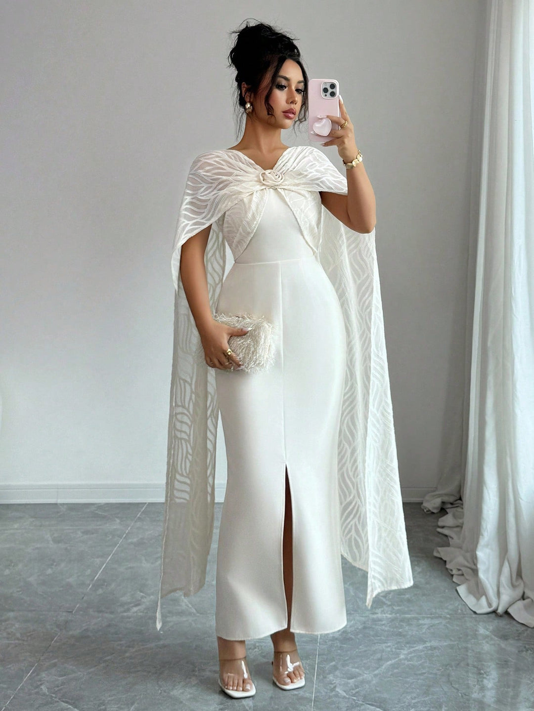 Rochie maxi SHEIN, bej