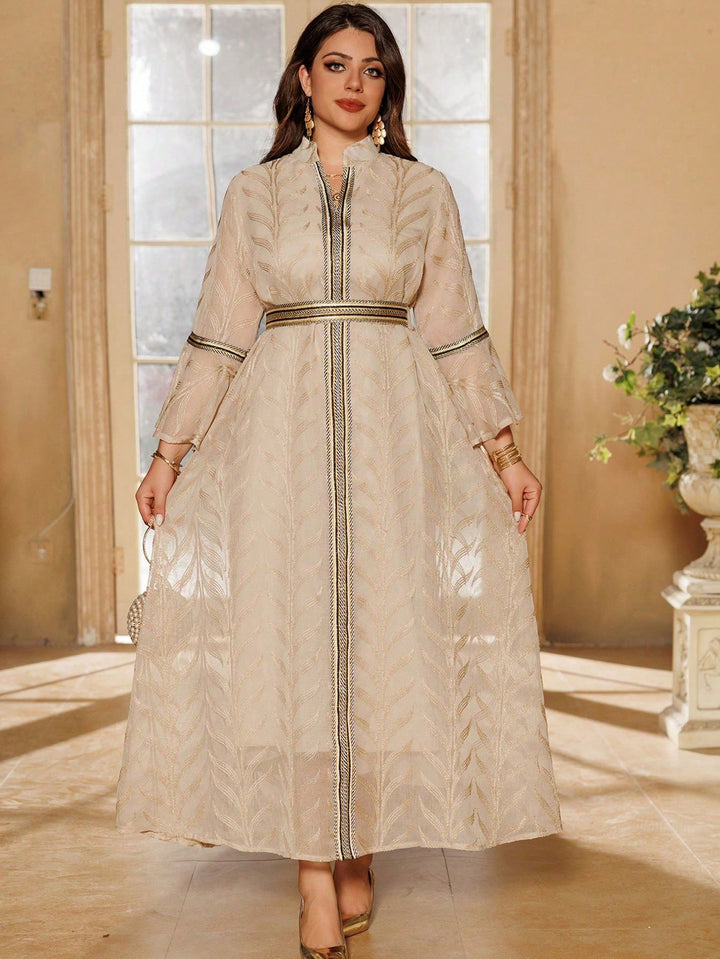 Set caftan și jalabiya SHEIN, bej