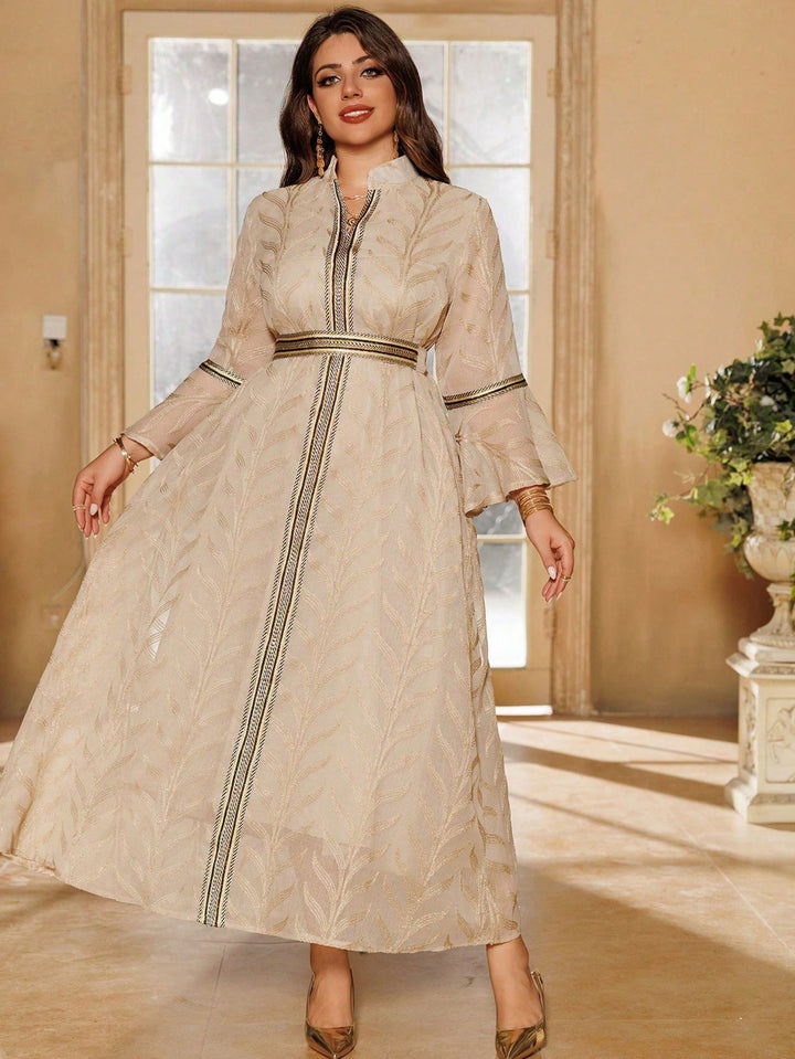 Set caftan și jalabiya SHEIN, bej
