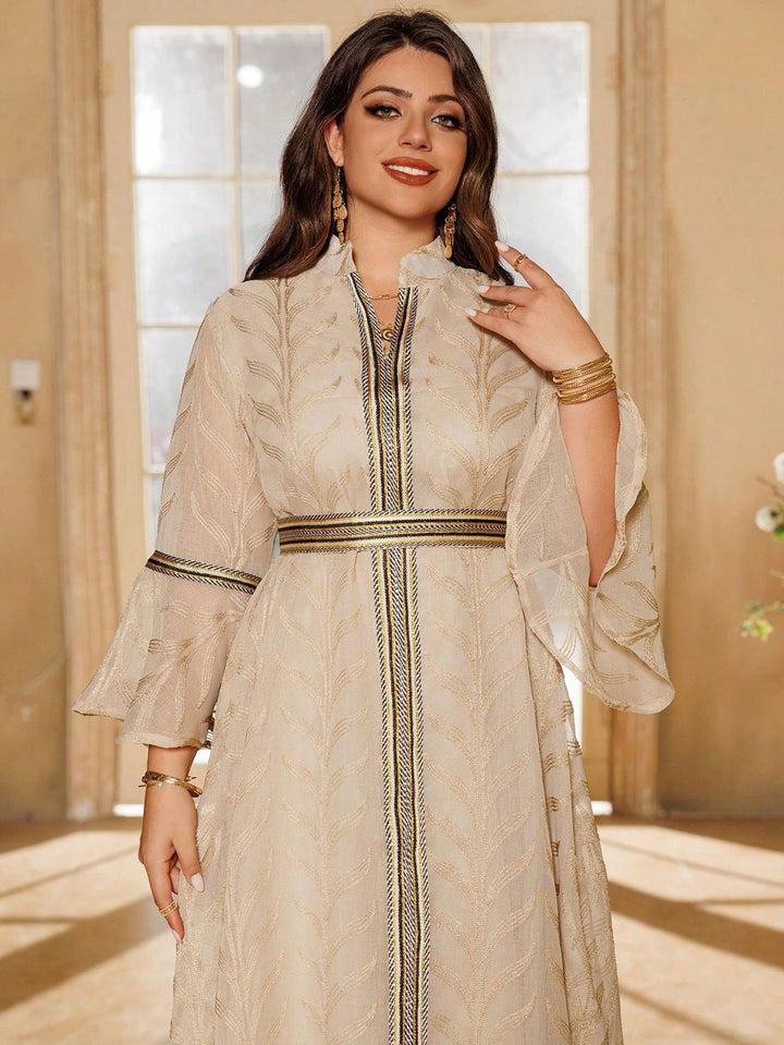 Set caftan și jalabiya SHEIN, bej