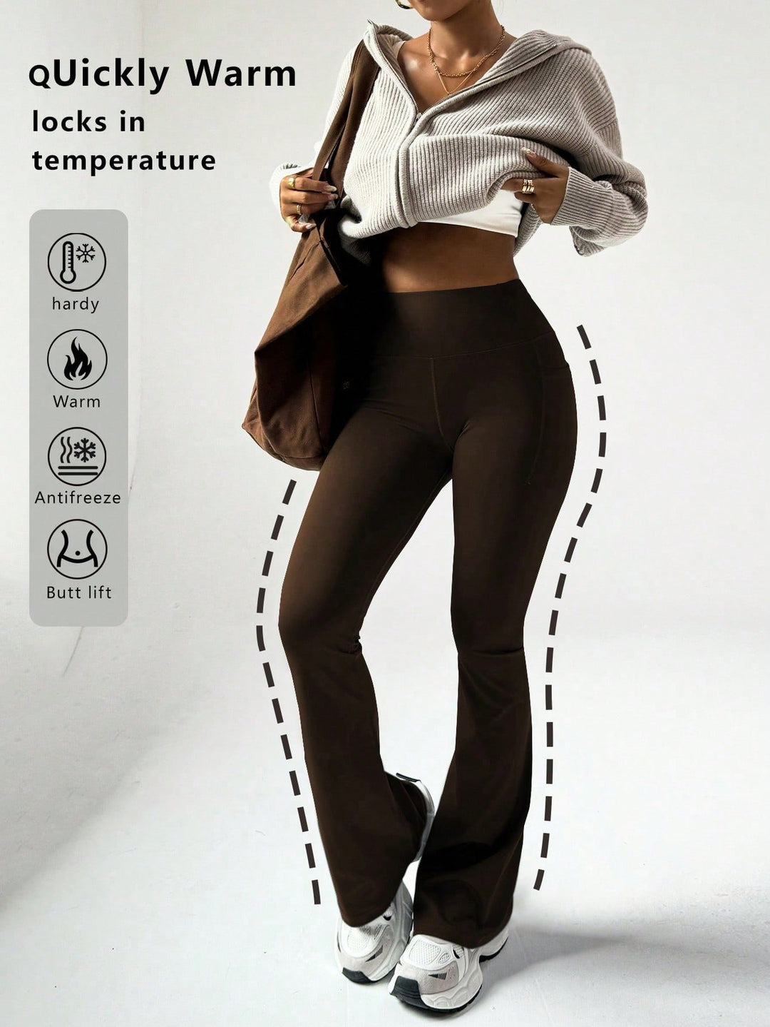 Pantaloni SHEIN, maro