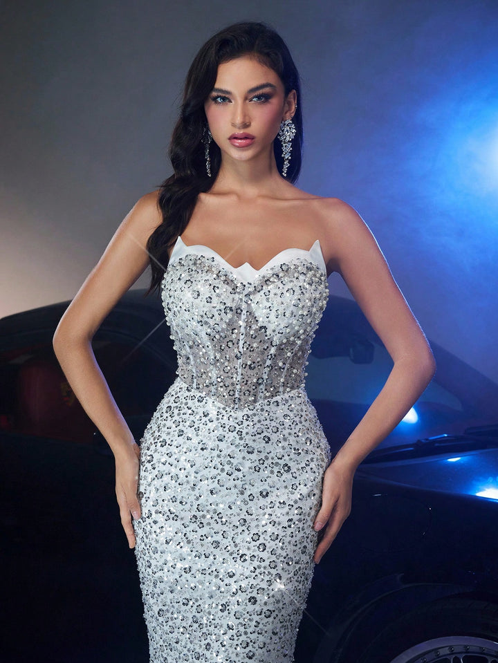 Rochie SHEIN, argintiu