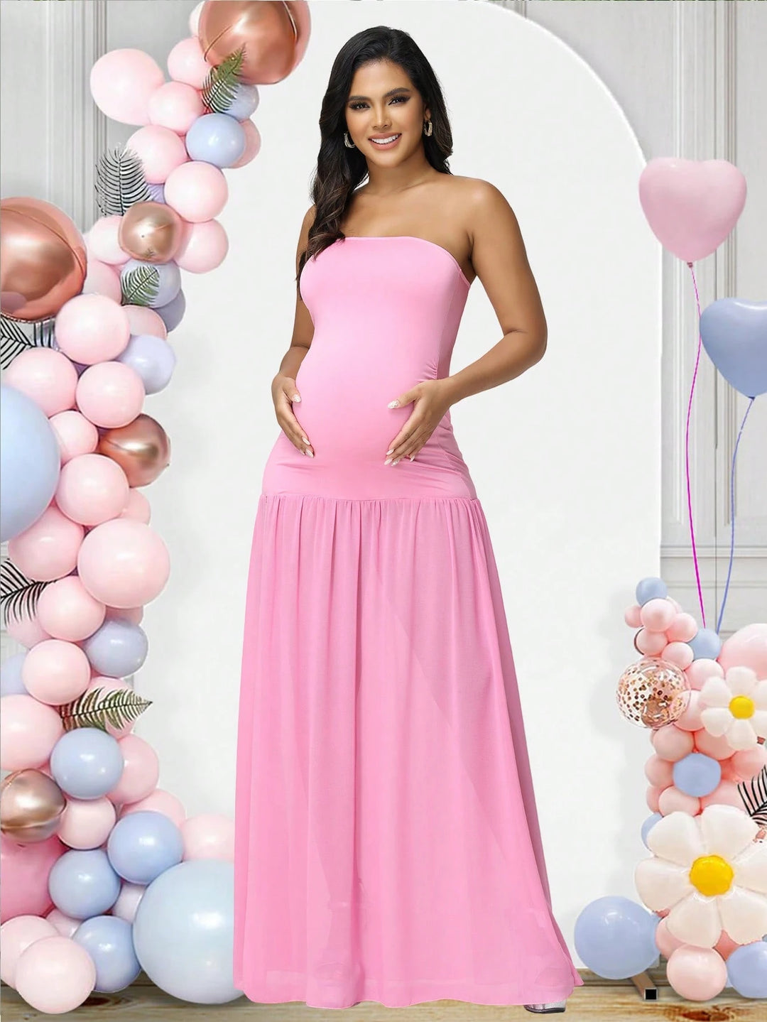 Rochie maxi SHEIN, roz