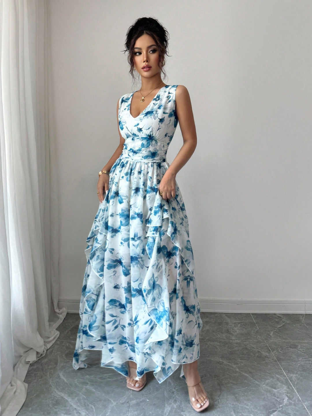 Rochie maxi SHEIN, albastru