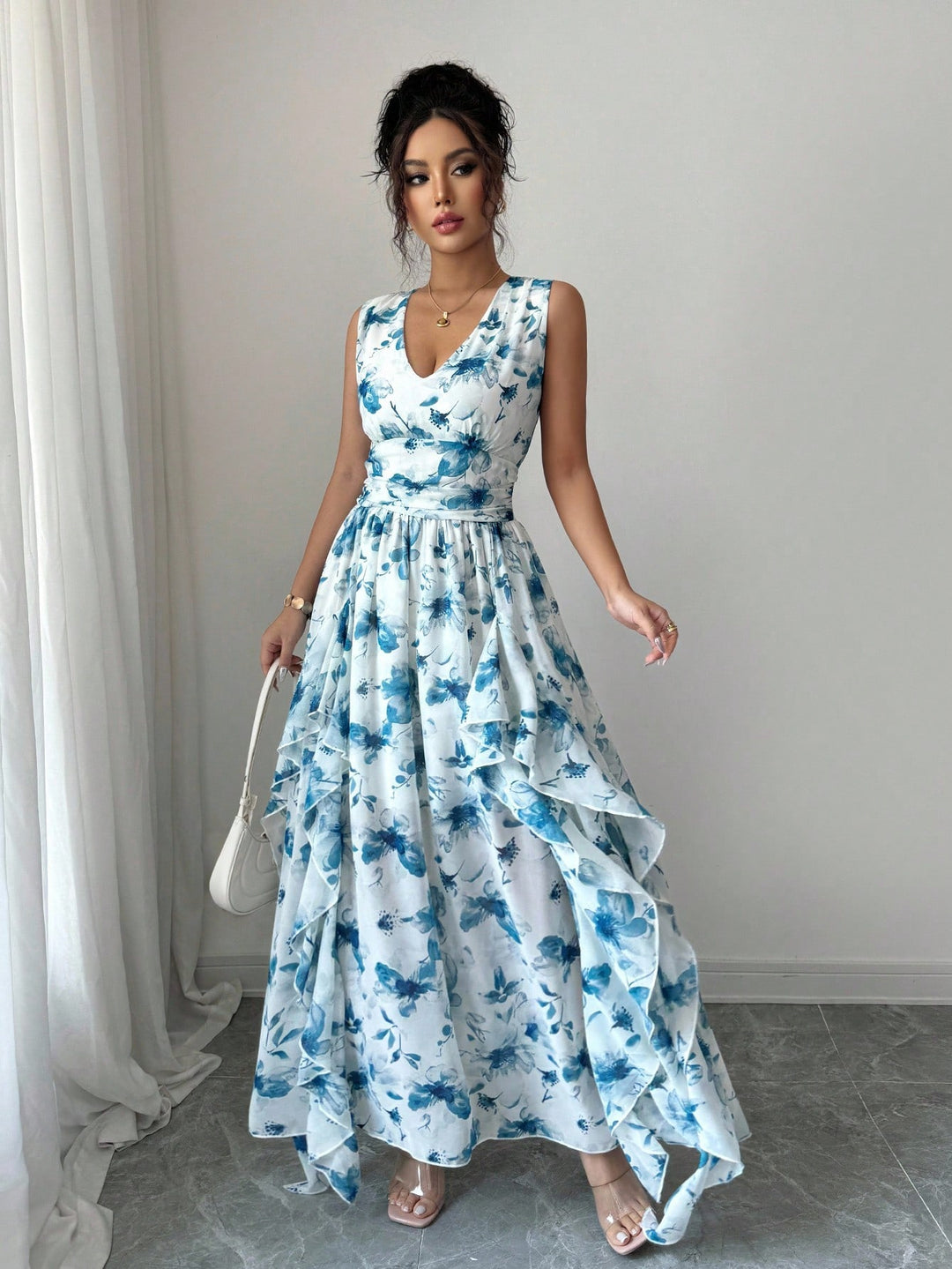 Rochie maxi SHEIN, albastru