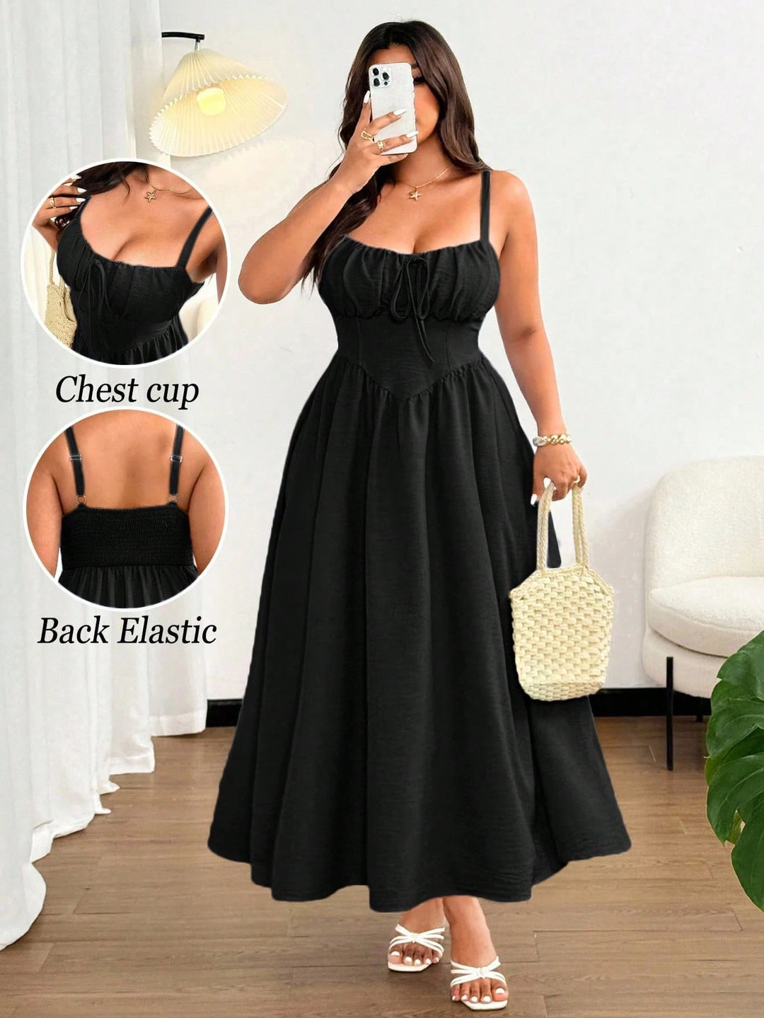Rochie maxi SHEIN, negru