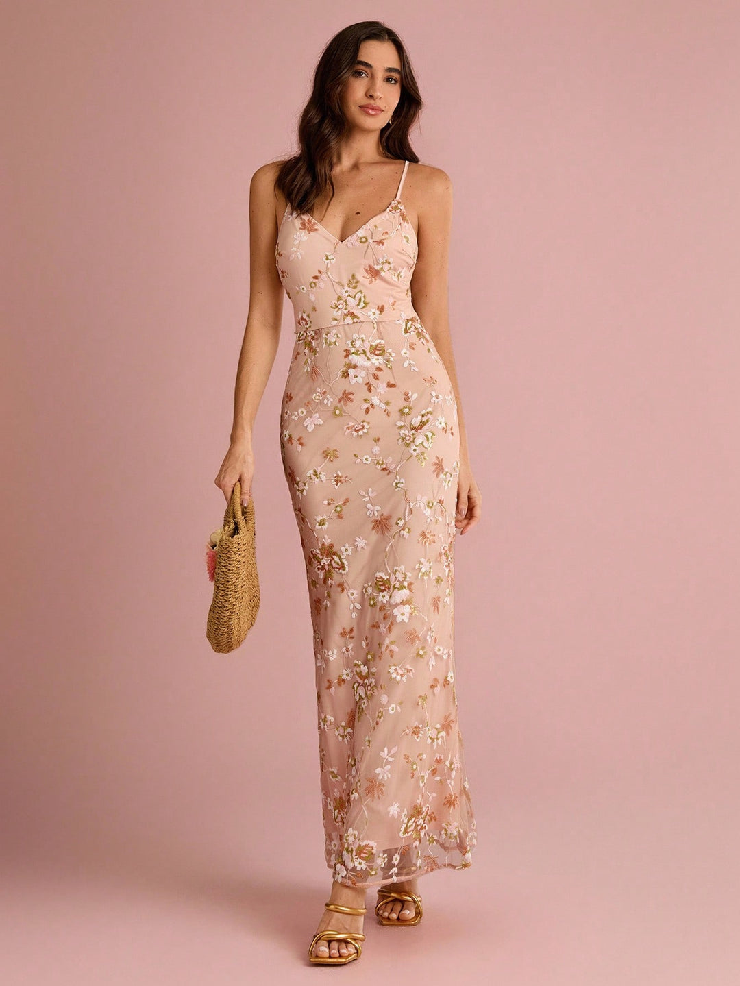 Rochie maxi SHEIN, portocaliu