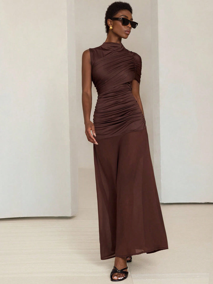 Rochie maxi SHEIN, maro