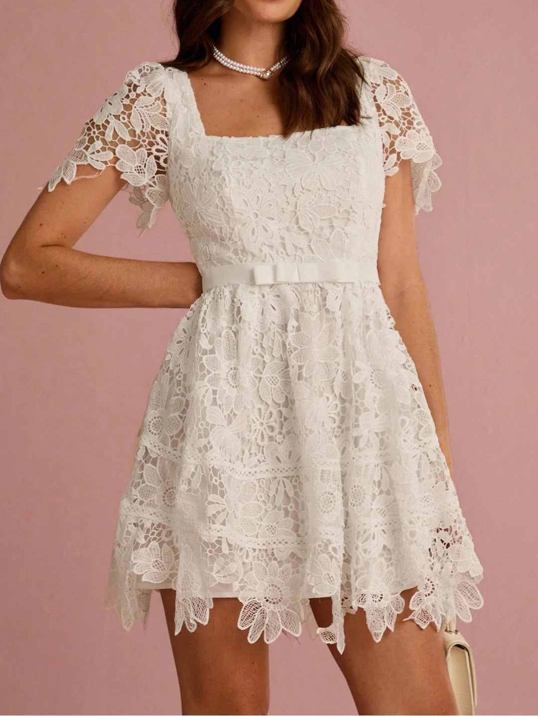 Rochie mini SHEIN, alb